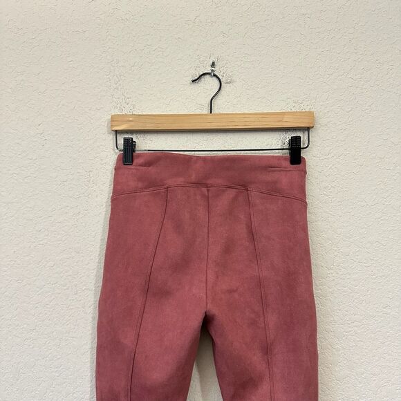 SPANX Faux Suede Leggings Rich Rose High Rise Activewear - Picture 5 of 13